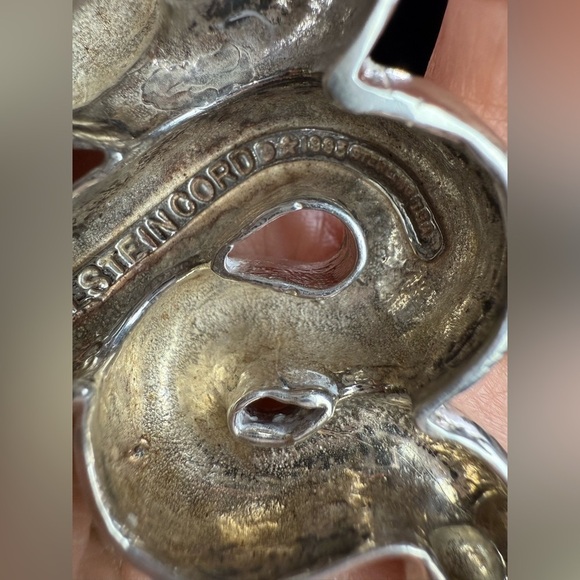 BARRY KIESELSTEIN-CORD STERLING SILVER SNAKE BELT BUCKLE 106 GRAMS 1993 main image 5